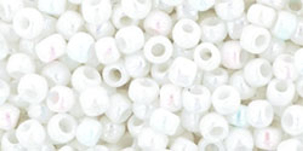 8/0 Toho Opaque RBW White Seed Beads (20 Grams) 08-401