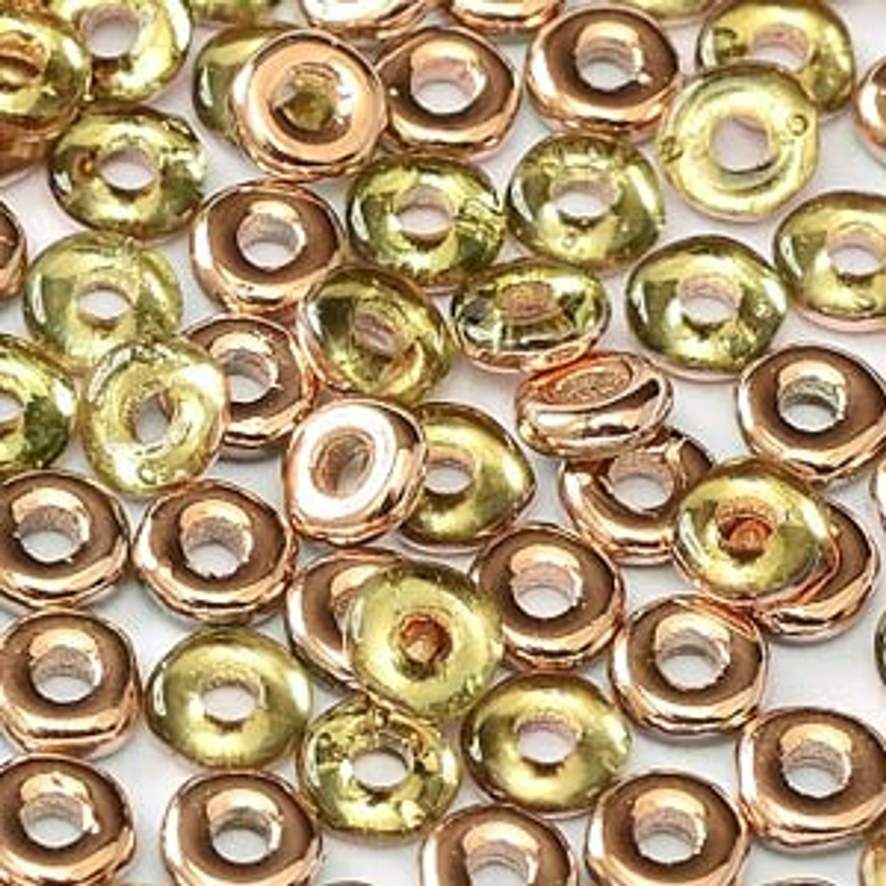 3.8x1mm Peridot Capri Gold O Beads (8 Grams) OB2450510-27101