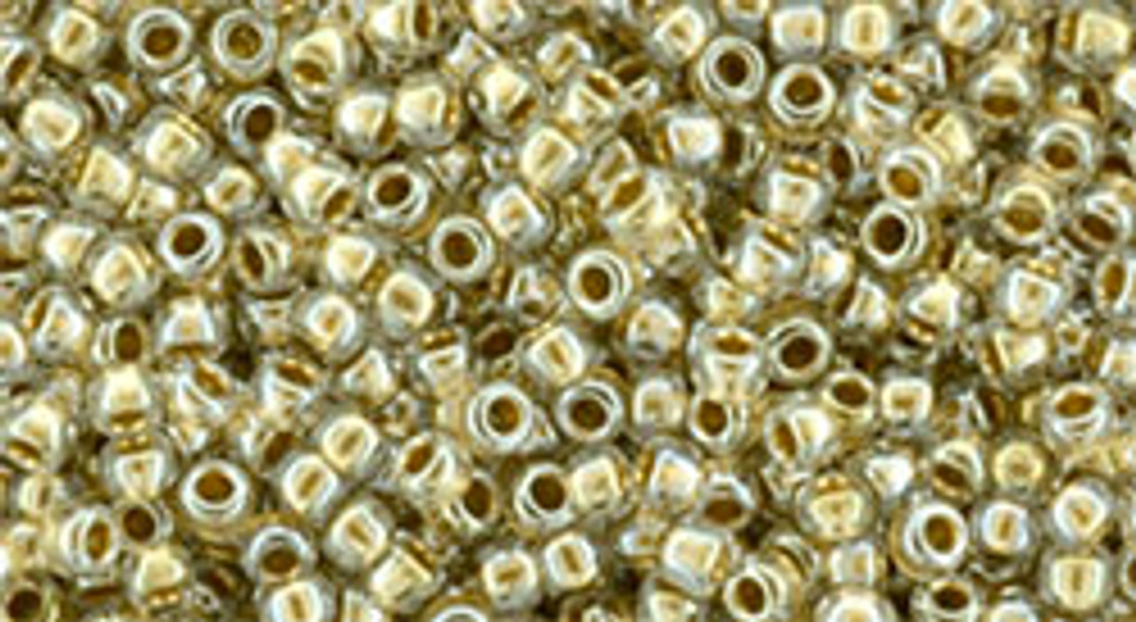 15/0 Gold Lined Crystal Toho Seed Beads (8g) 15-989