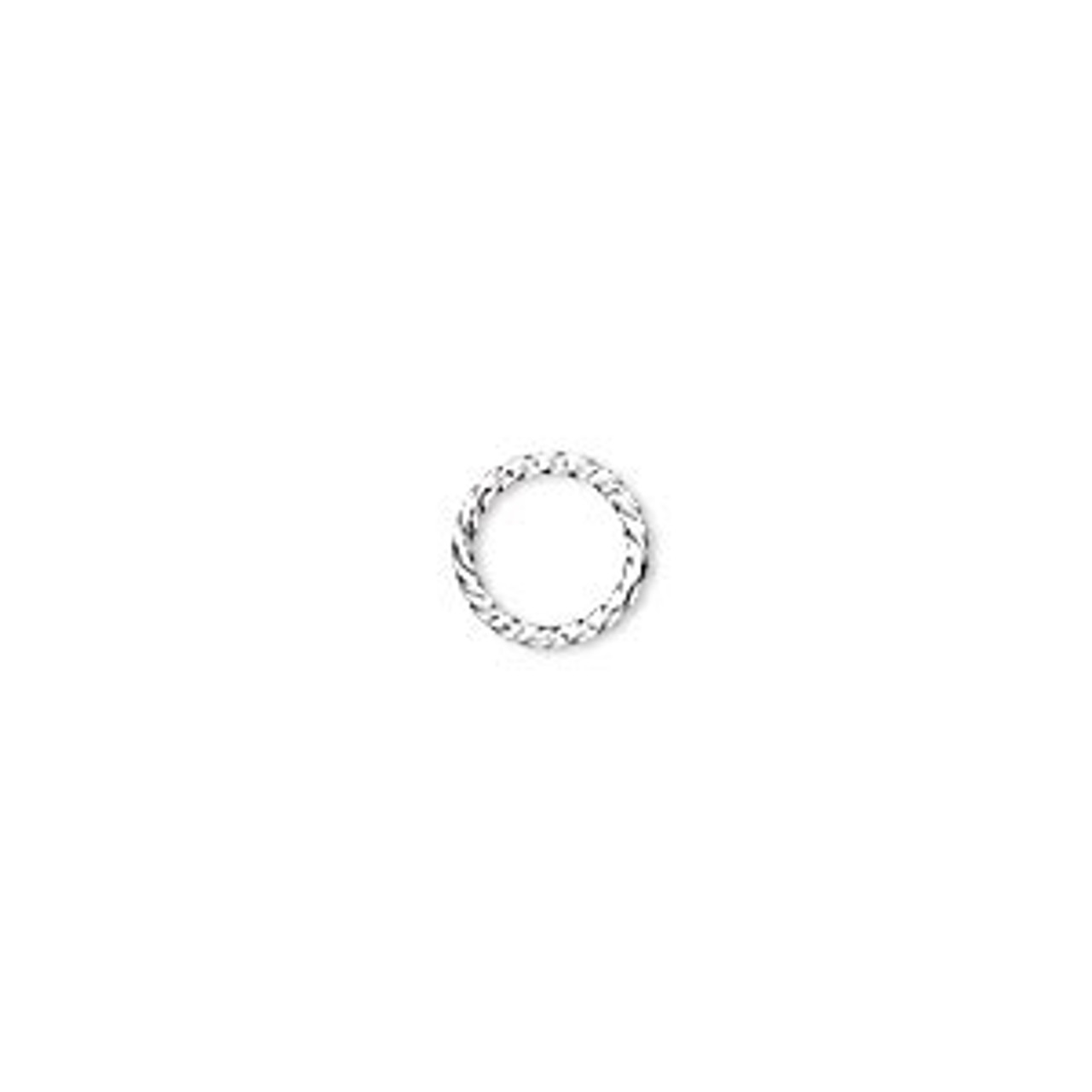 8mm Silver Plated Twisted Jump Ring (20 Ct.)