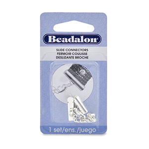 Beadalon Silver Plated 13mm Slide Connector 324B-060