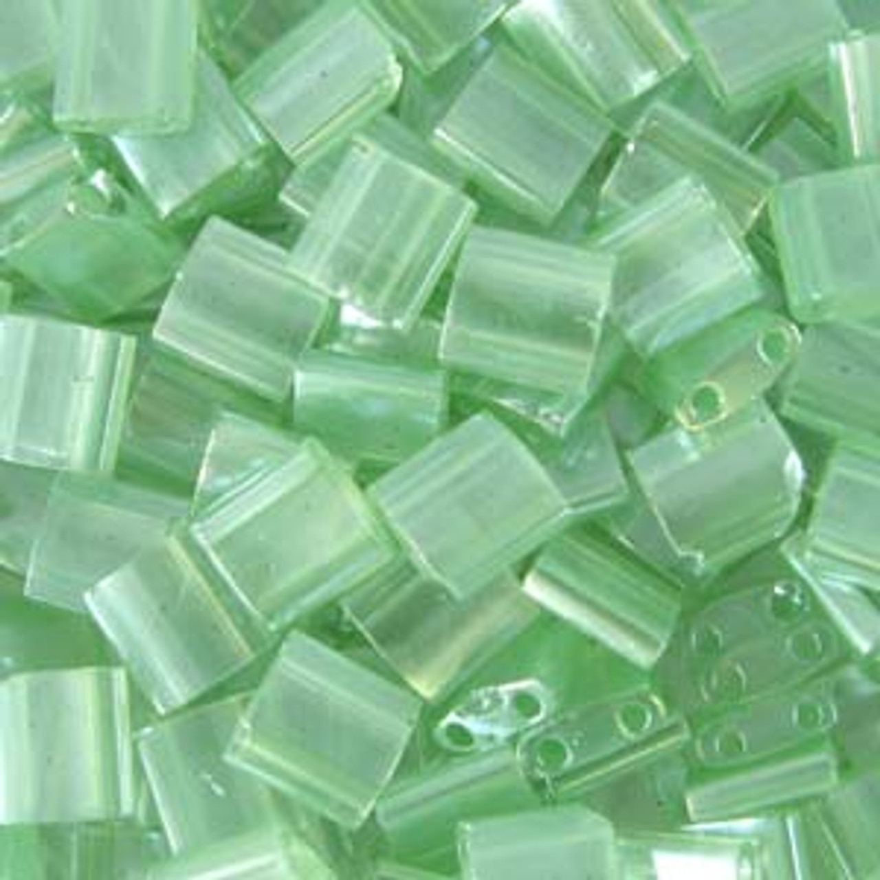 Seafoam Green Luster 5mm Tila Beads (TL370)