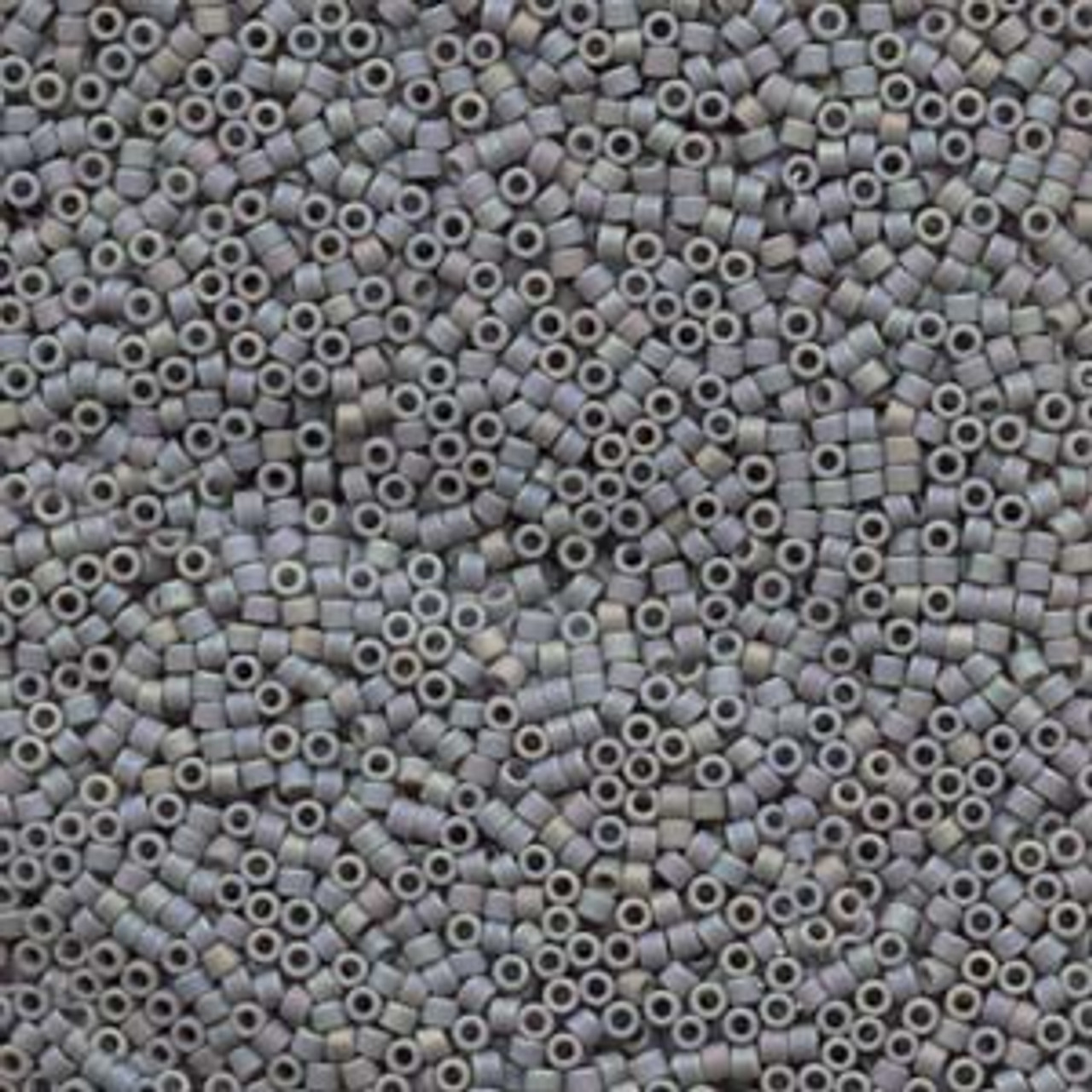 Matte Opaque Light Grey AB 11/0 Delica Beads db882 (7.2 Grams)