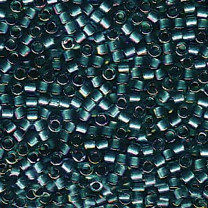 11/0 Sparkling Aqua Lined Teal Delica Beads db1769 (7.2 Grams)