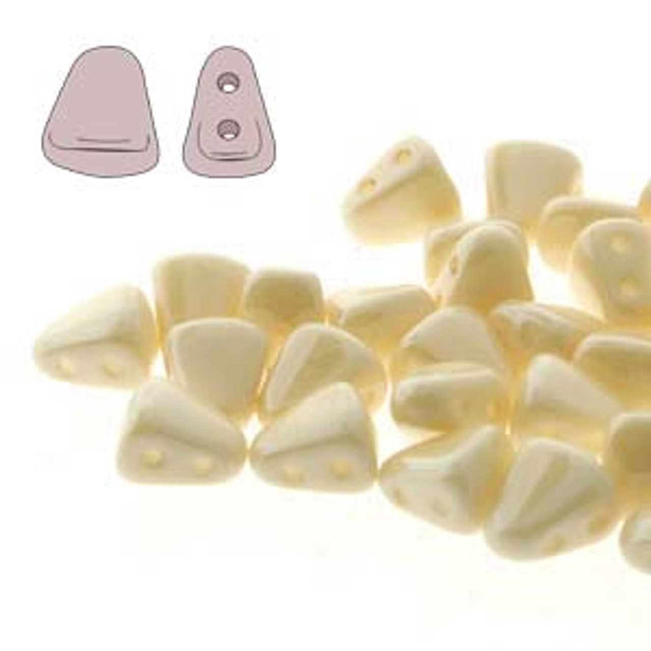 6x5mm Chalk Beige Nib Bit Beads (8 Grams)