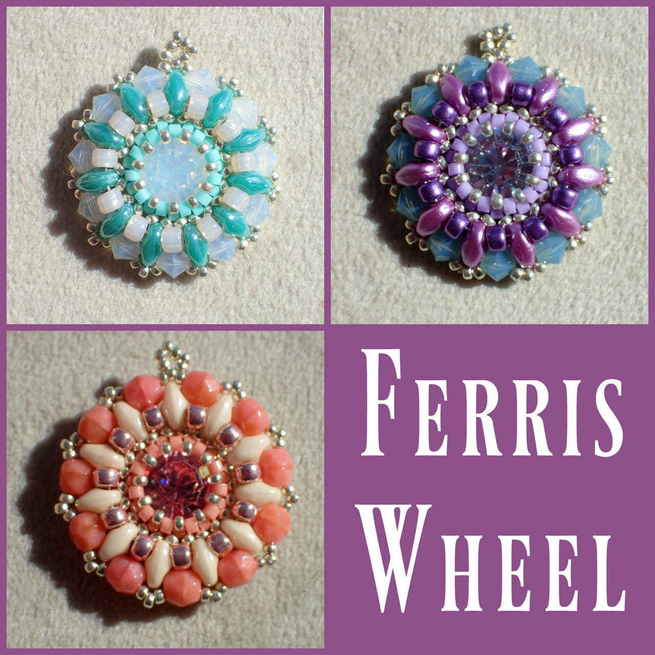 Ferris Wheel Pendant Instant Download Pattern