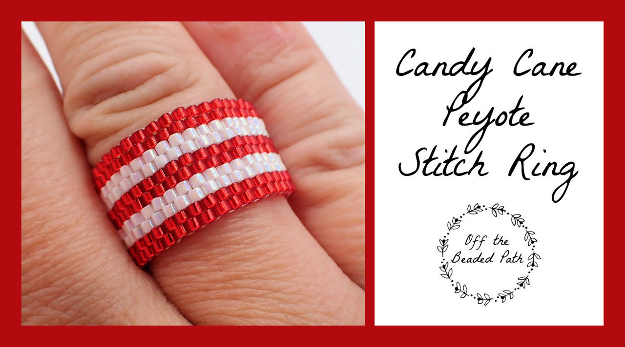 Candy Cane Peyote Ring Kit