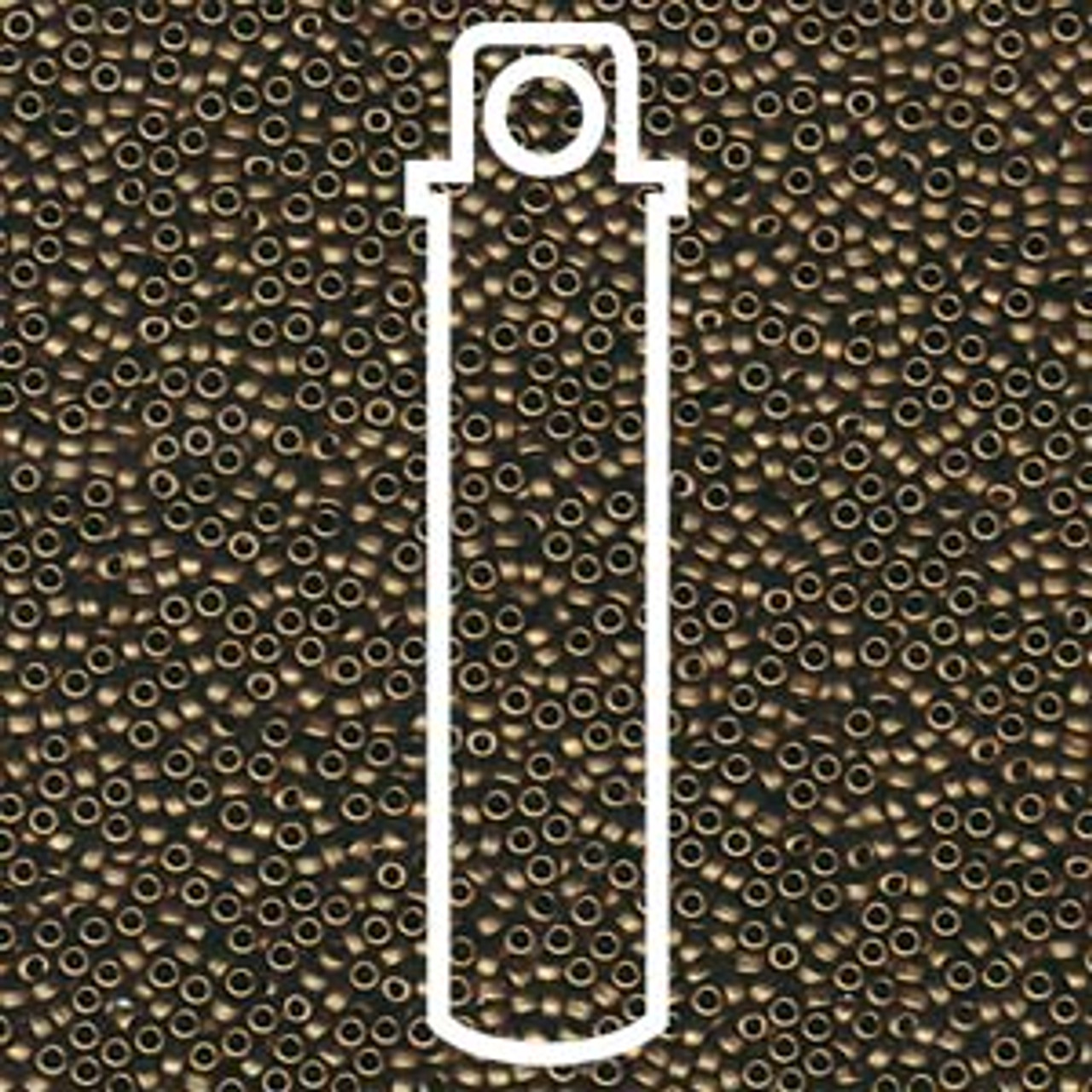 15/0 Matte Metallic Dark Bronze Miyuki Seed Beads (7.2 Grams) 15-2006