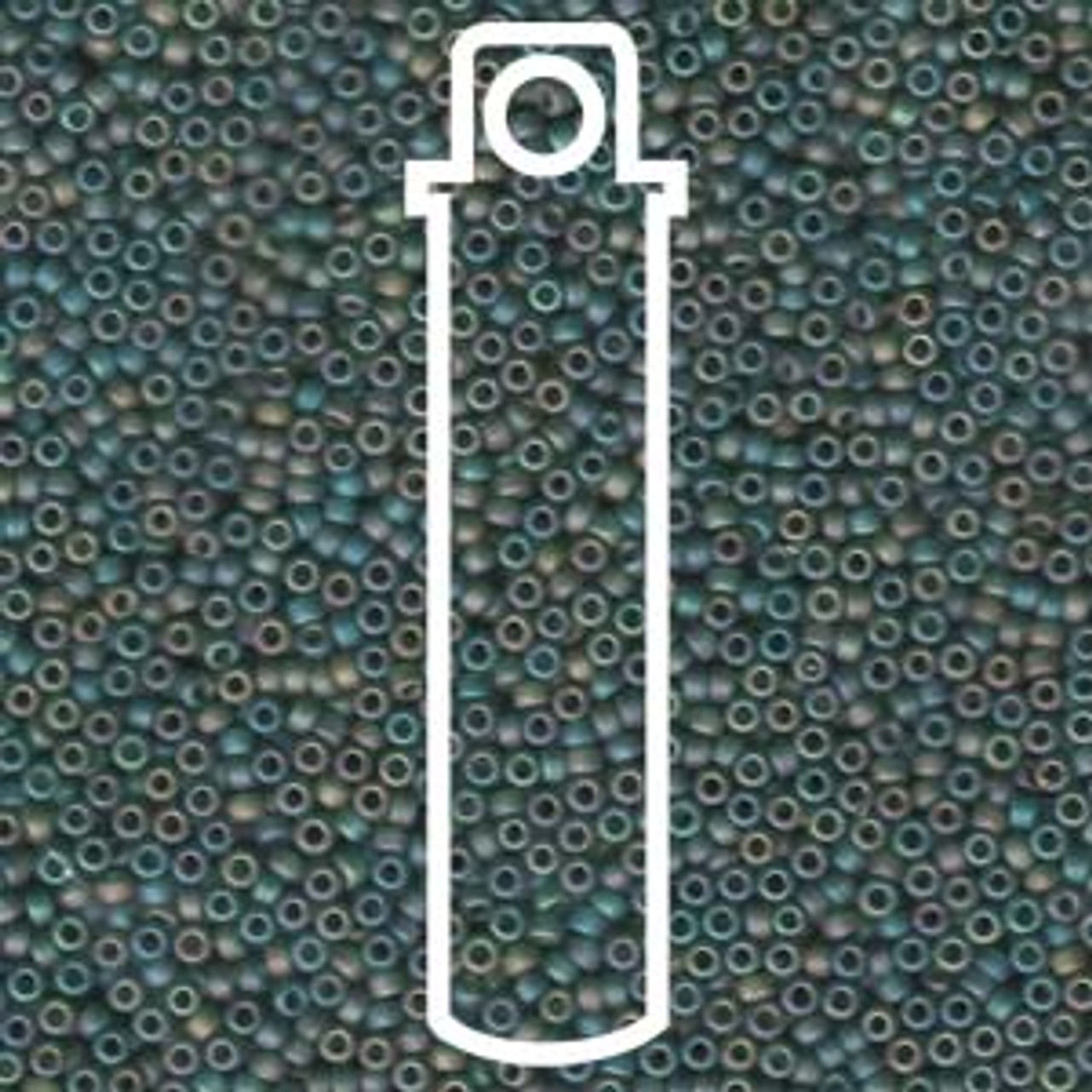 15/0 Matte Emerald AB Miyuki Seed Beads (7.2 Grams) 15-156FR