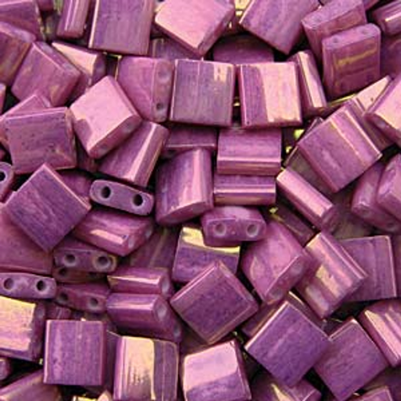 Opaque Dark Orchid Luster 5mm Tila Beads (TL1867) 7.2g