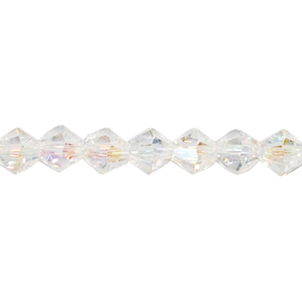 6mm Crystal AB Thunder Polish Bicone Crystals 72pk