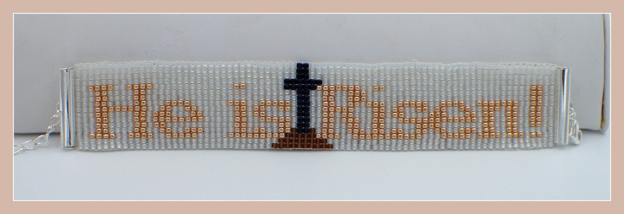 He is Risen Loom Bracelet Instant Download Pattern