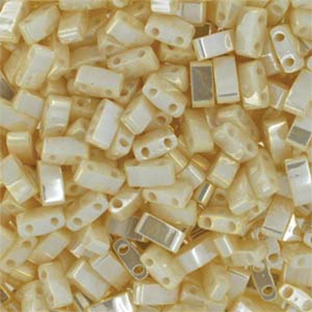Ivory Pearl Ceylon Half Tila Beads (TLH592) 7.2g