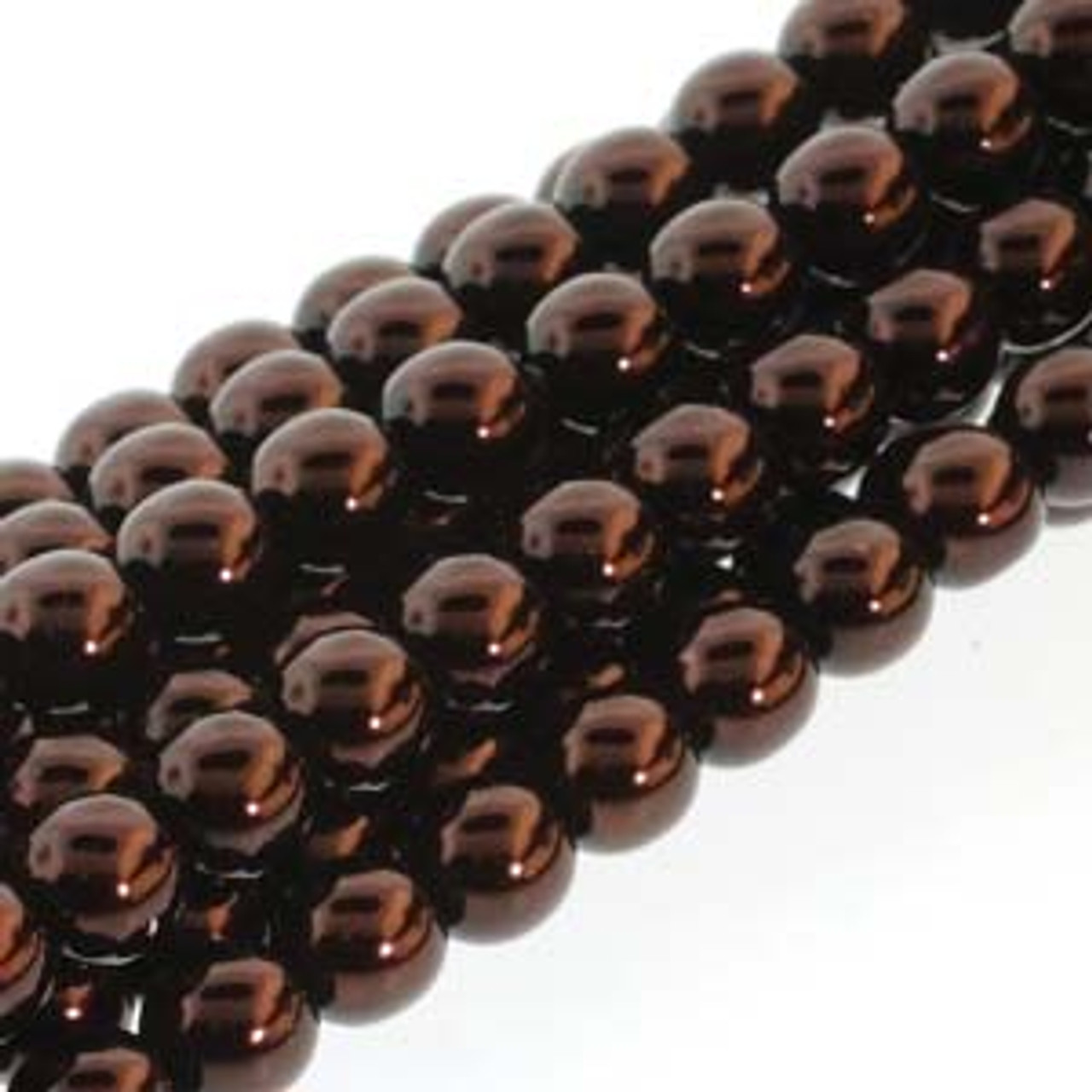 6mm Bronze Glass Pearls - 75 Beads