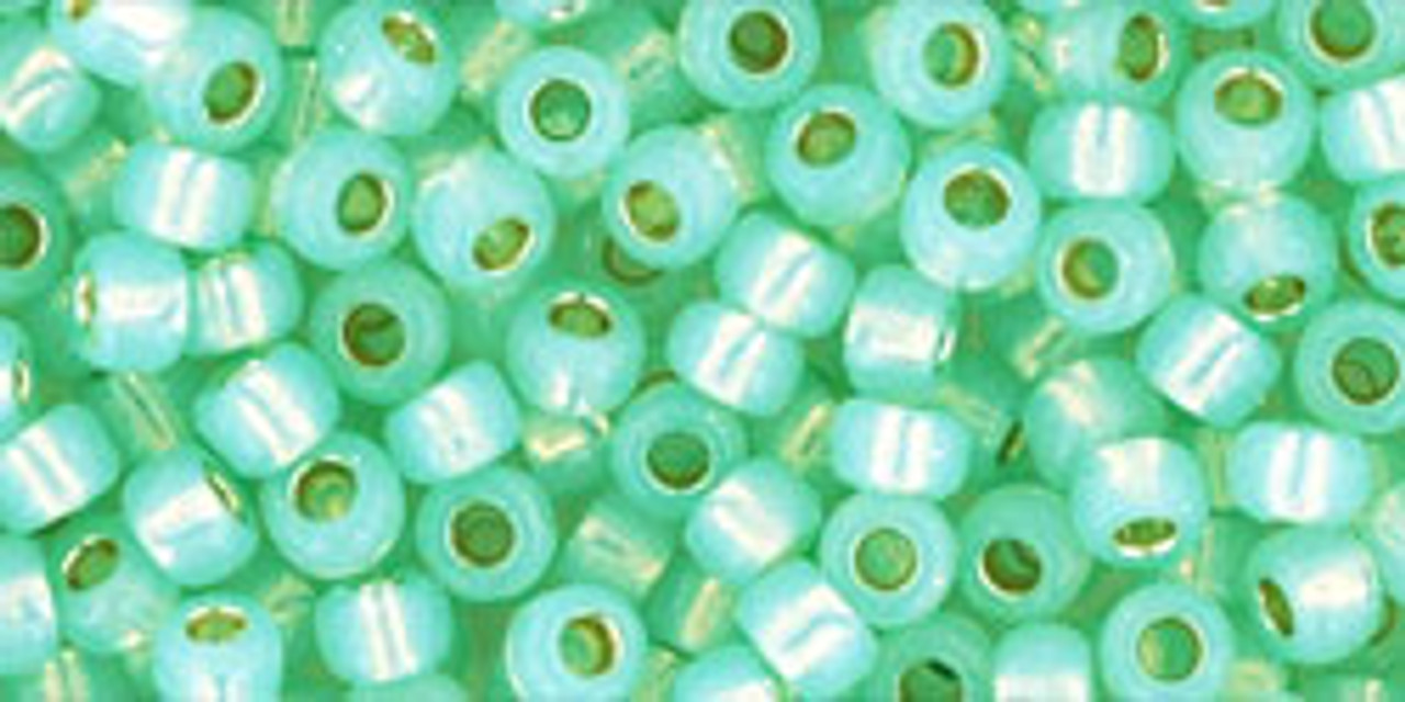 8/0 Toho Permafinish SL Milky Light Peridot Seed Beads (20 Grams) 08-PF2118