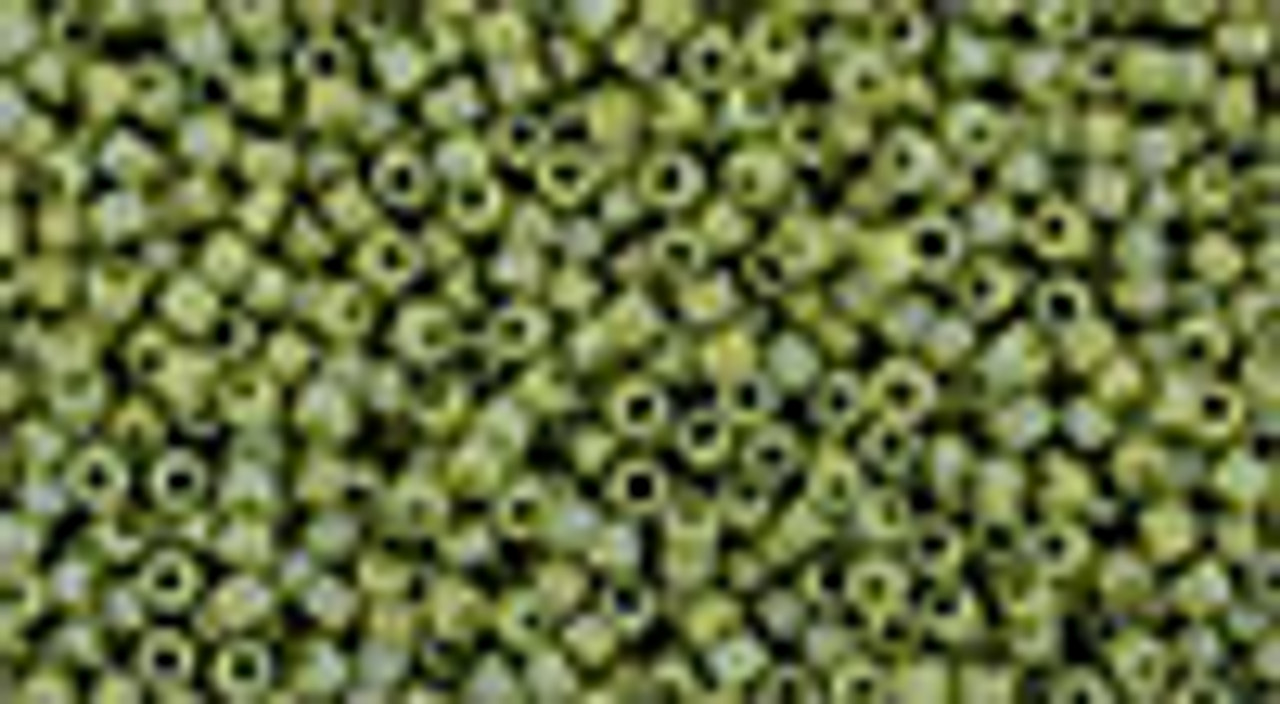 15/0 Semi Glazed RBW Honeydew Seed Beads Toho (7.2 Grams) 15-2632F