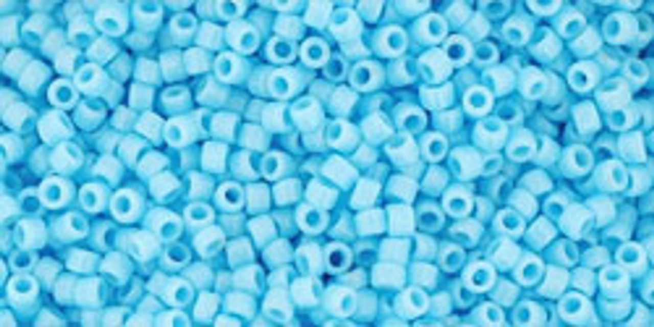 15/0 Opaque Blue Turquoise Toho Seed Beads (7.2 Grams) 15-43