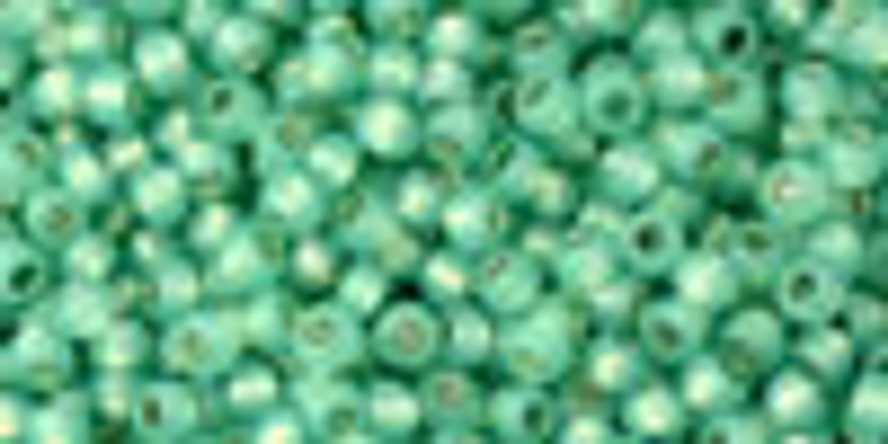11/0 Permafinish Silver Lined Milky Dark Peridot Toho (22 Grams) 11-PF2119