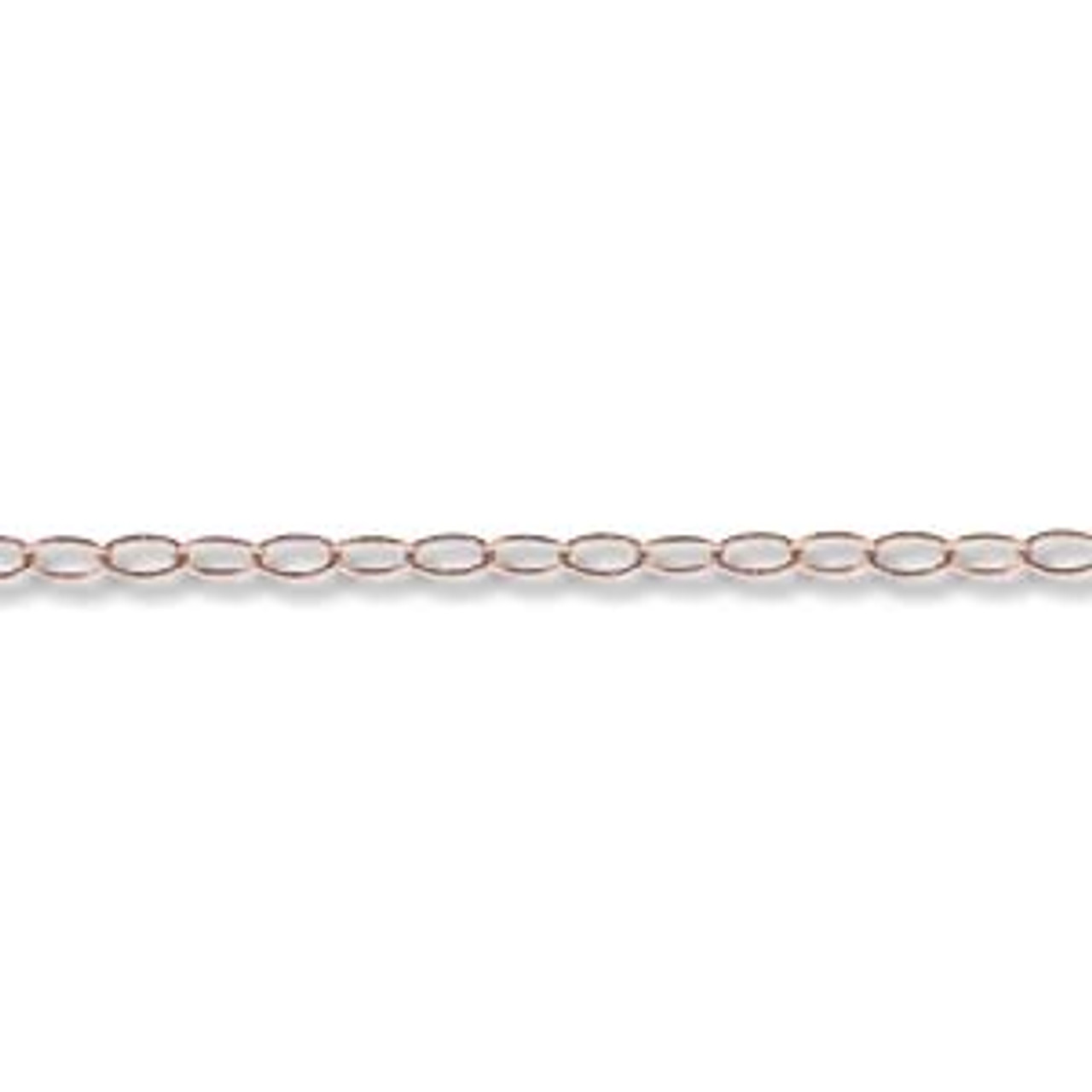Rose Gold Plated Filled Tiny Cable Chain - 24 inches