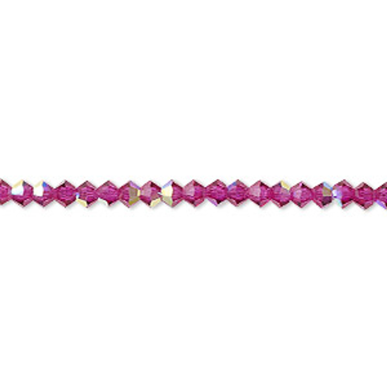 48pk 3mm Fuchsia AB Preciosa Bicones