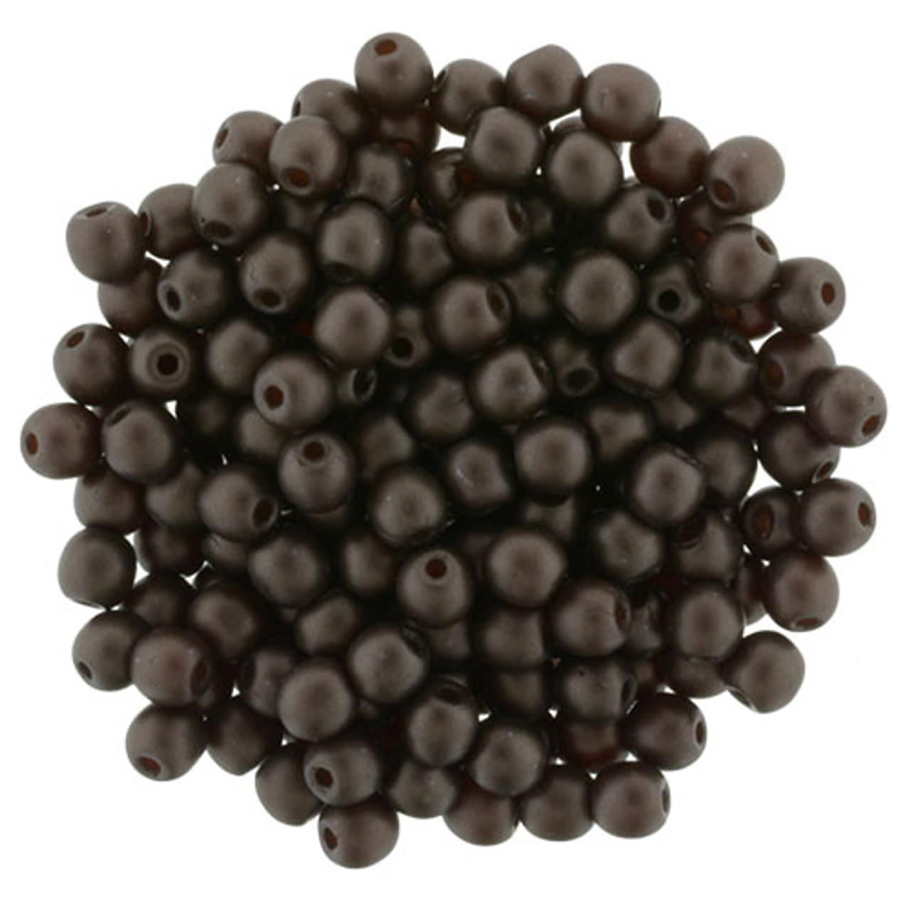 3mm Bistre Glass Pearls (100pk)