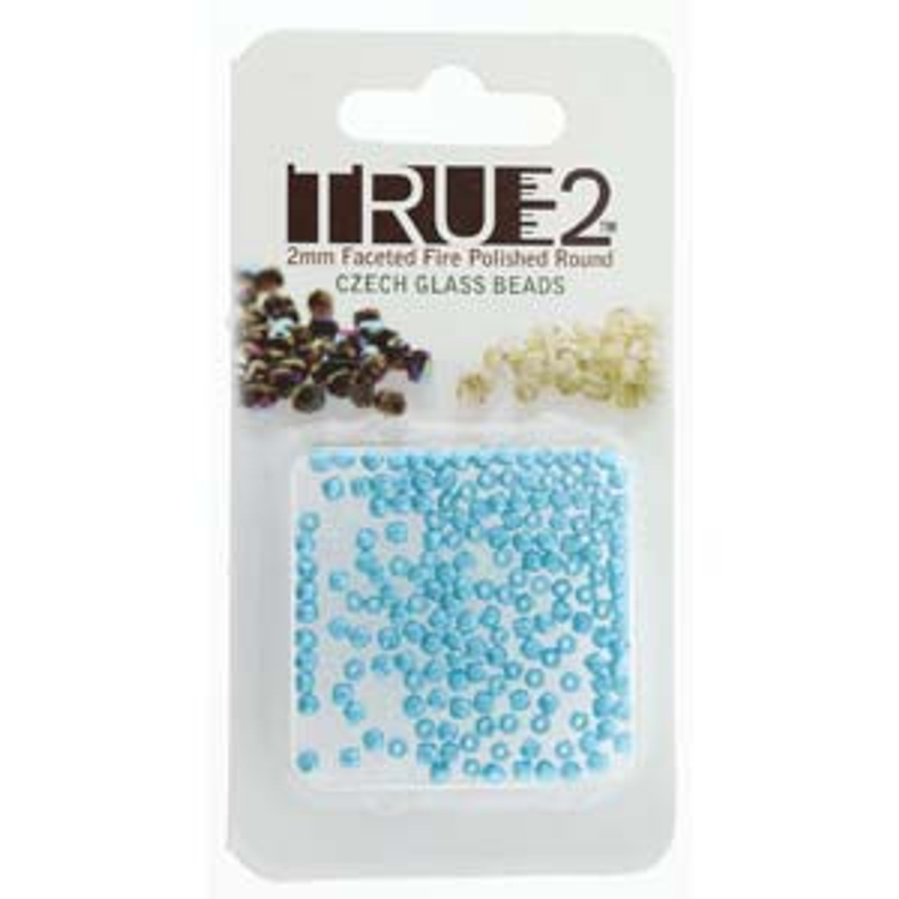 Pastel Aqua True 2mm Fire Polish Beads (2g) FPR0225019