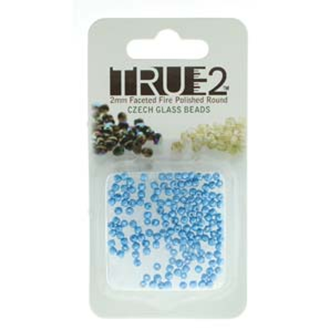 2mm Pastel Turquoise Tru2 Fire Polish Beads - Approx 2 Grams