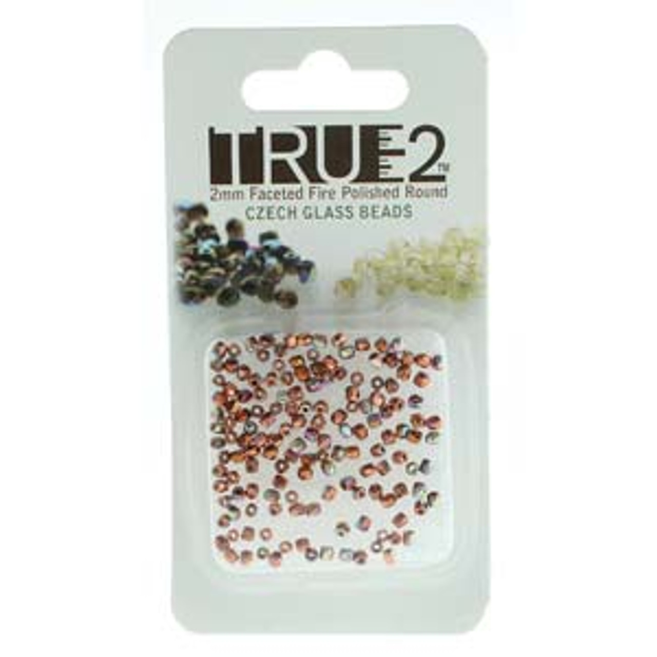 Copper Plated AB True 2mm Fire Polish Beads (2g) FPR0200030-CPAB