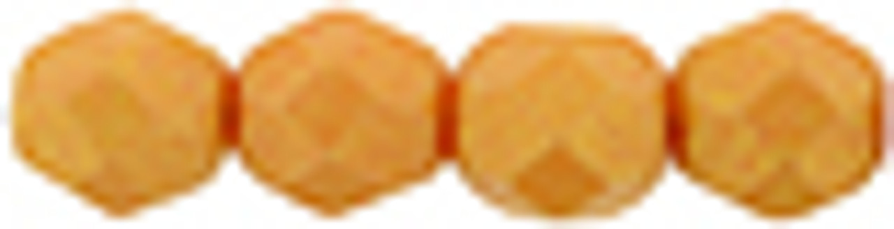 6mm Pacifica Tangerine Fire Polish Beads (25pk)