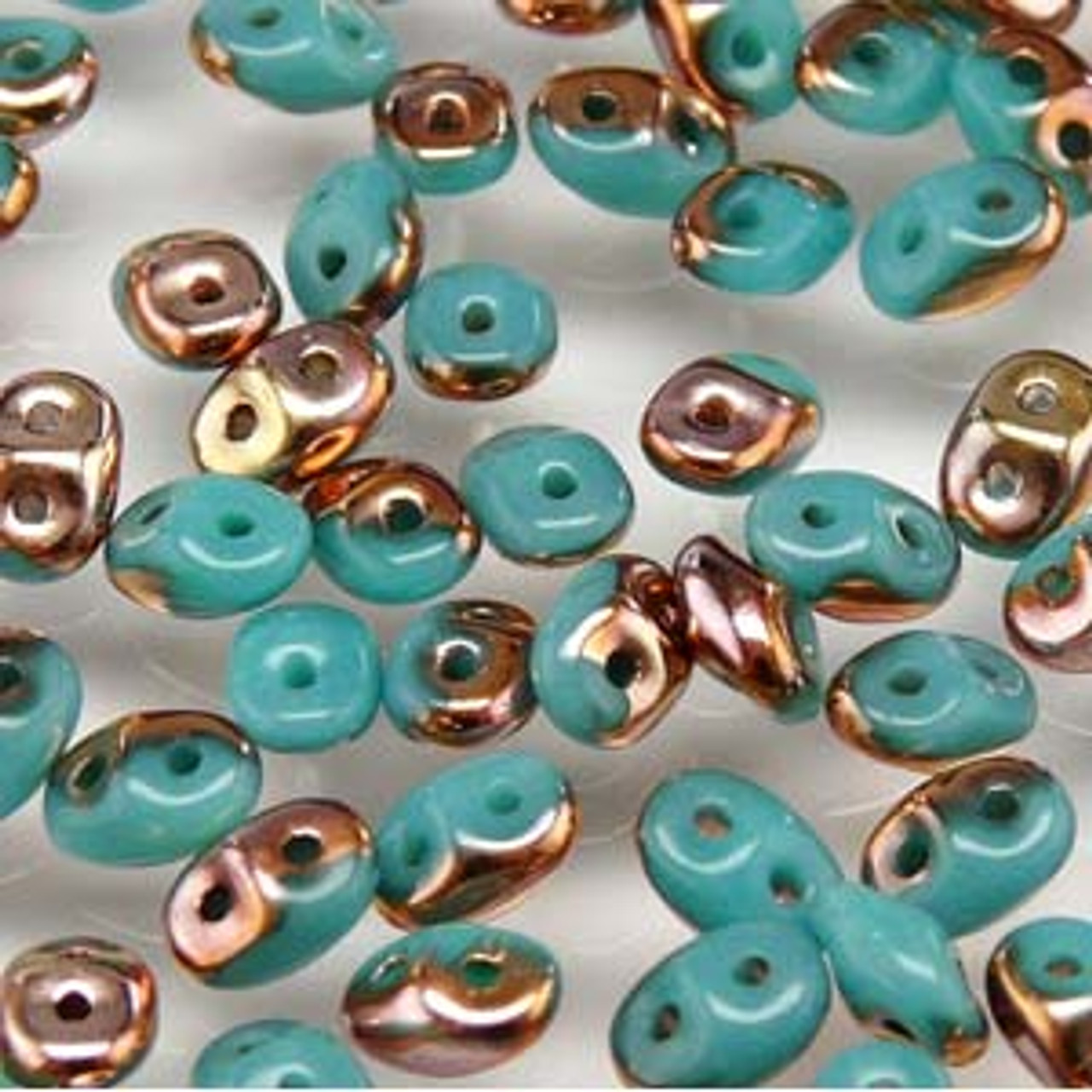 Turquoise Green Capri Gold Super Duo Beads  (8 Grams) DU0563130-27101