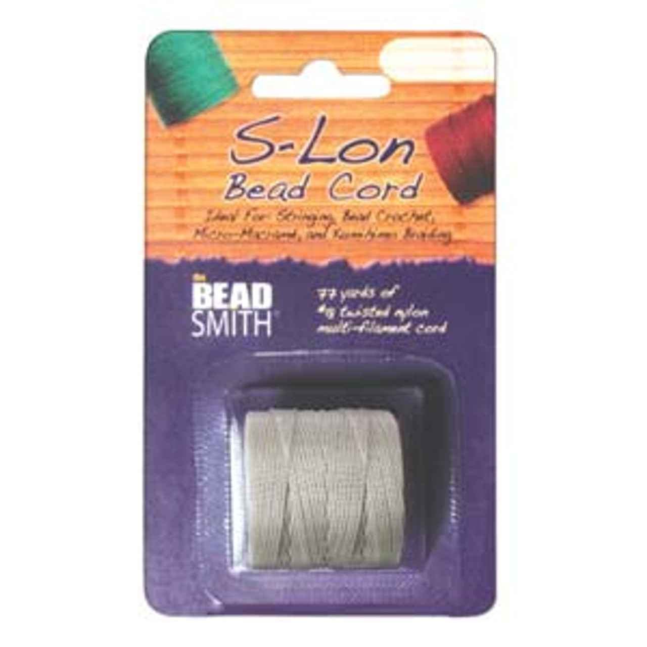 S-LON BEAD CORD TEX 210 1/CD CREAM-Approx 77 Yards