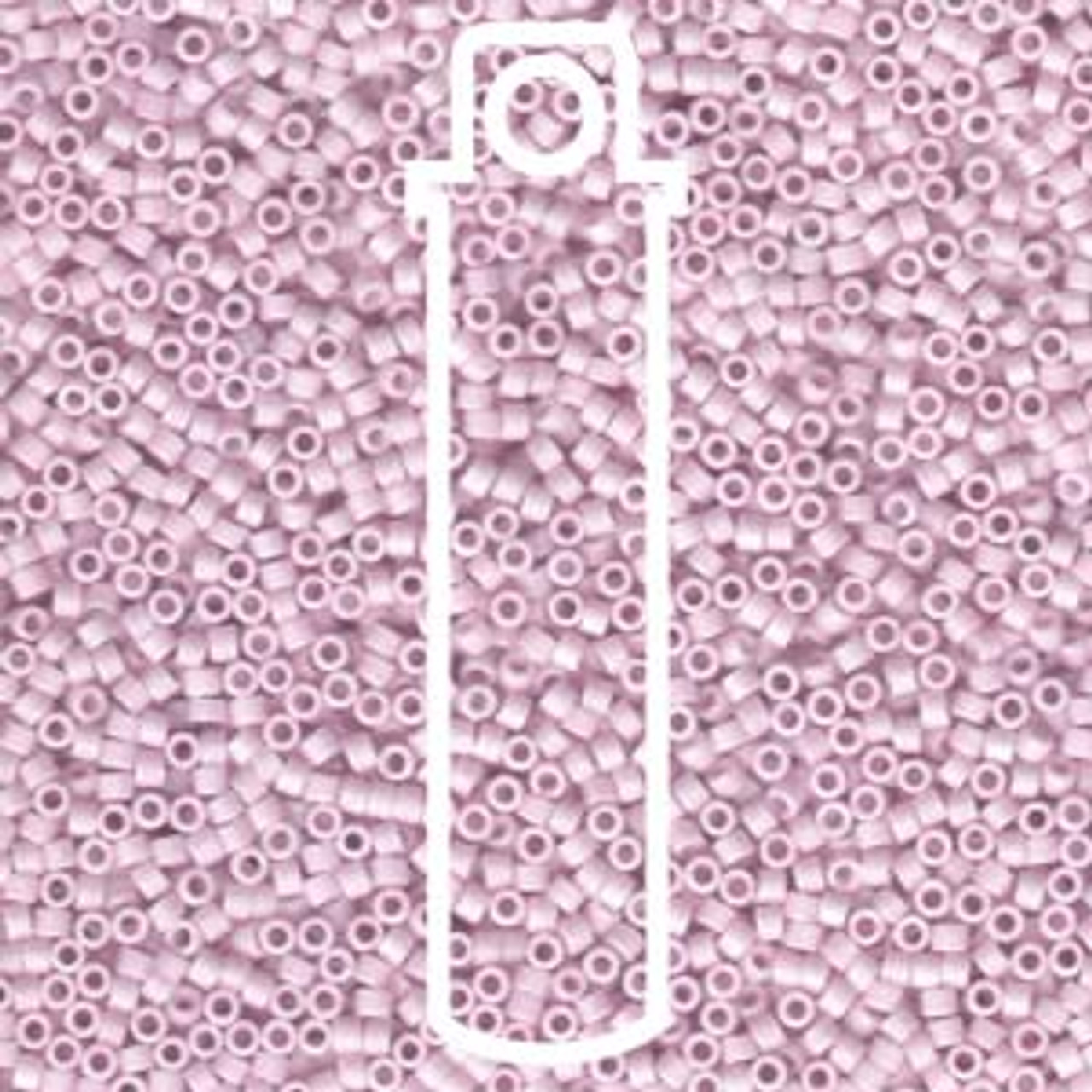 11/0 Matte Opaque Pale Rose AB Delica DB1524 (7.2 Grams)