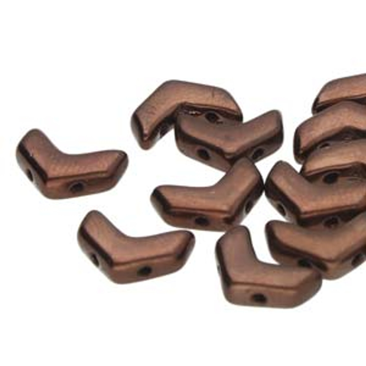 10x4mm Jet Bronze 2HL Chevron Bead (30 beads)