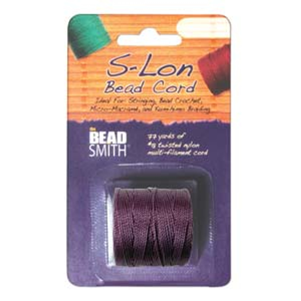 S-LON BEAD CORD TEX 210 1/CD Medium PURPLE-Approx 77 Yards