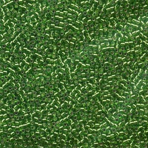 11/0 Silver Lined Light Green Delica Beads DB046 (7.2 Grams)