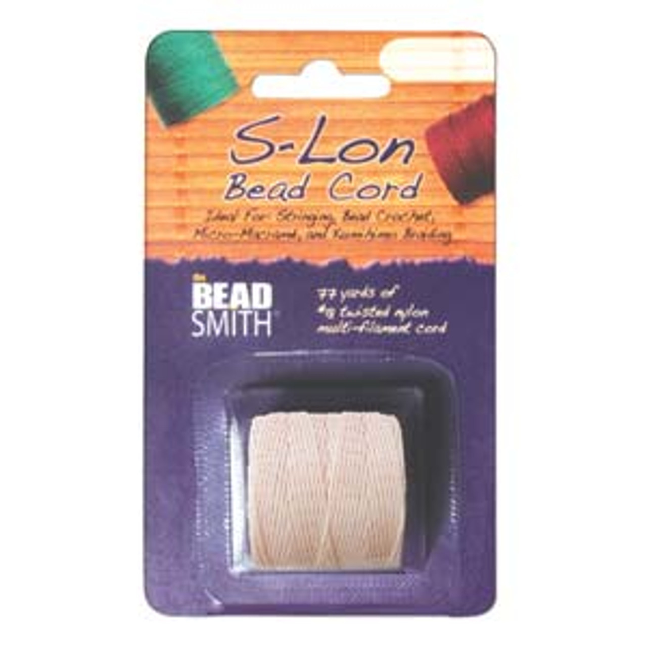 S-LON BEAD CORD TEX 210 1/CD Natural-Approx 77 Yards