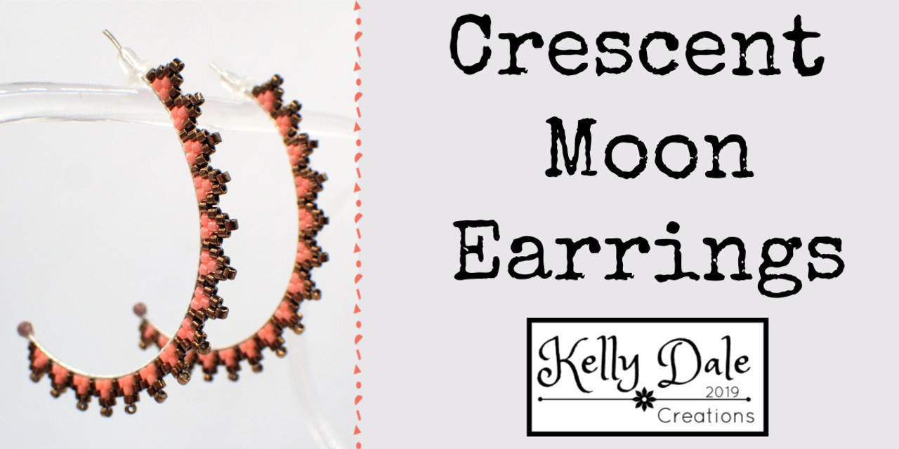 Crescent Moon Earring PRINTED PDF Pattern