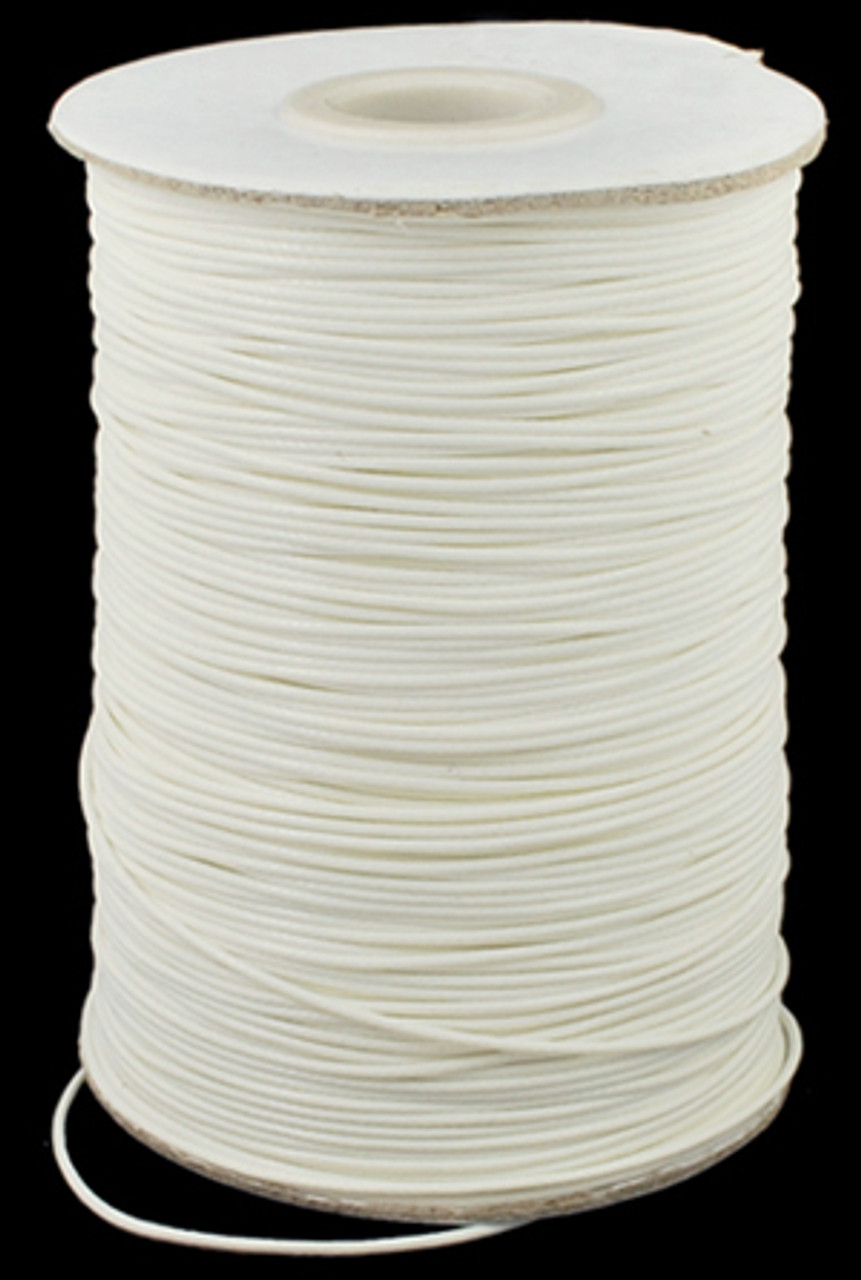 .5mm Ivory Waxed Polyester Cord - 10yds