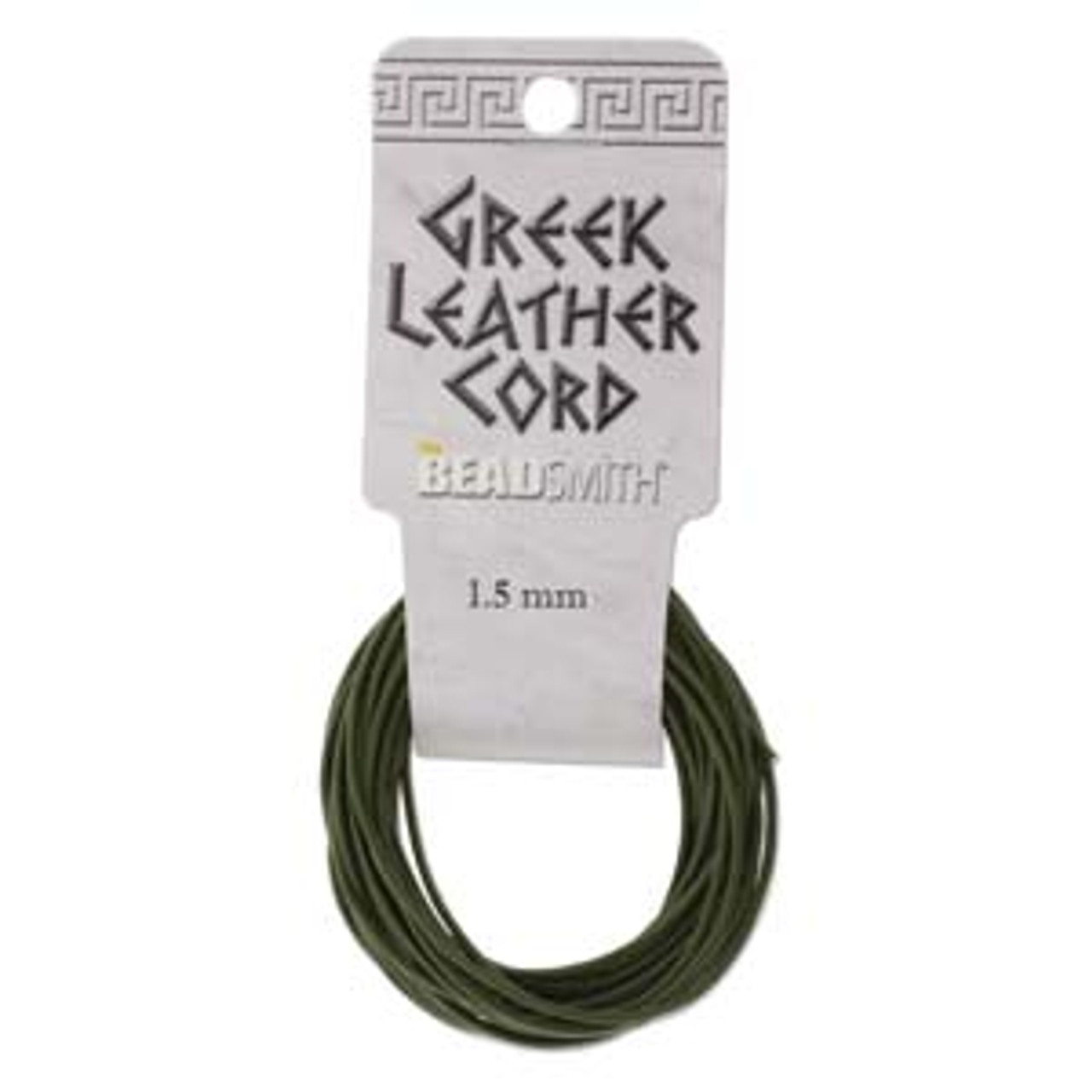 1.5mm Olive Greek Leather - 5 Meter