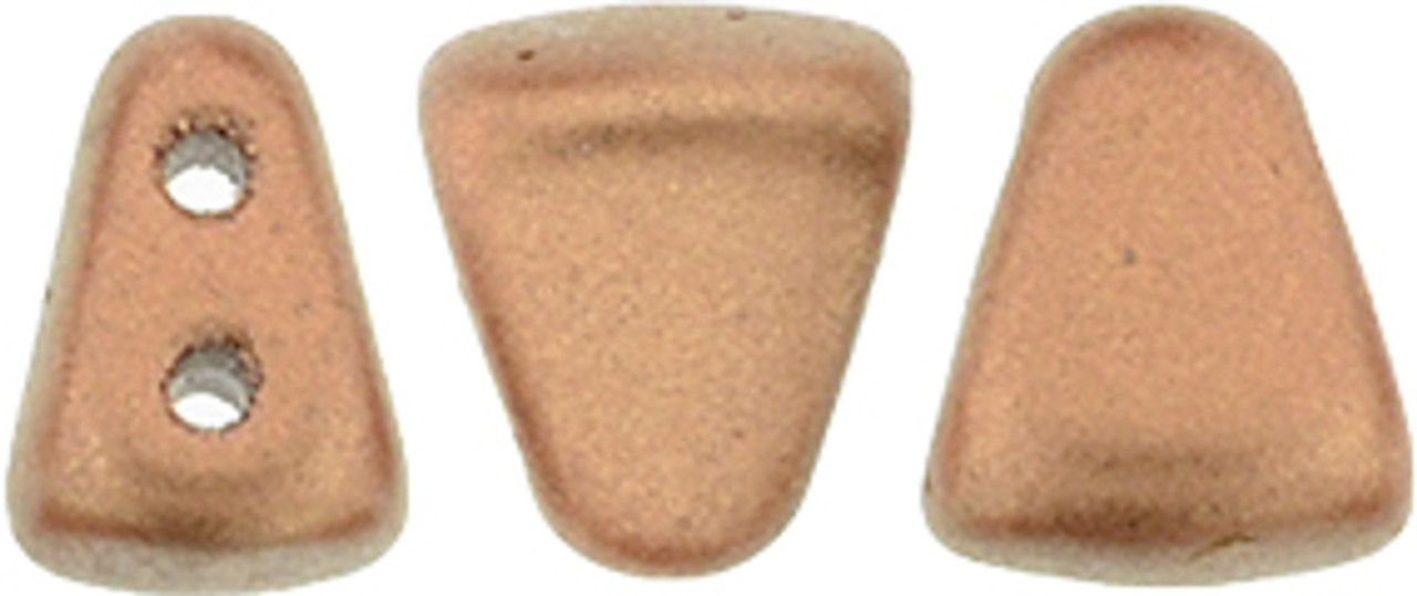 Matte Metallic Copper Nib Bit Beads (8 Grams) 48-50 Beads (K0177)