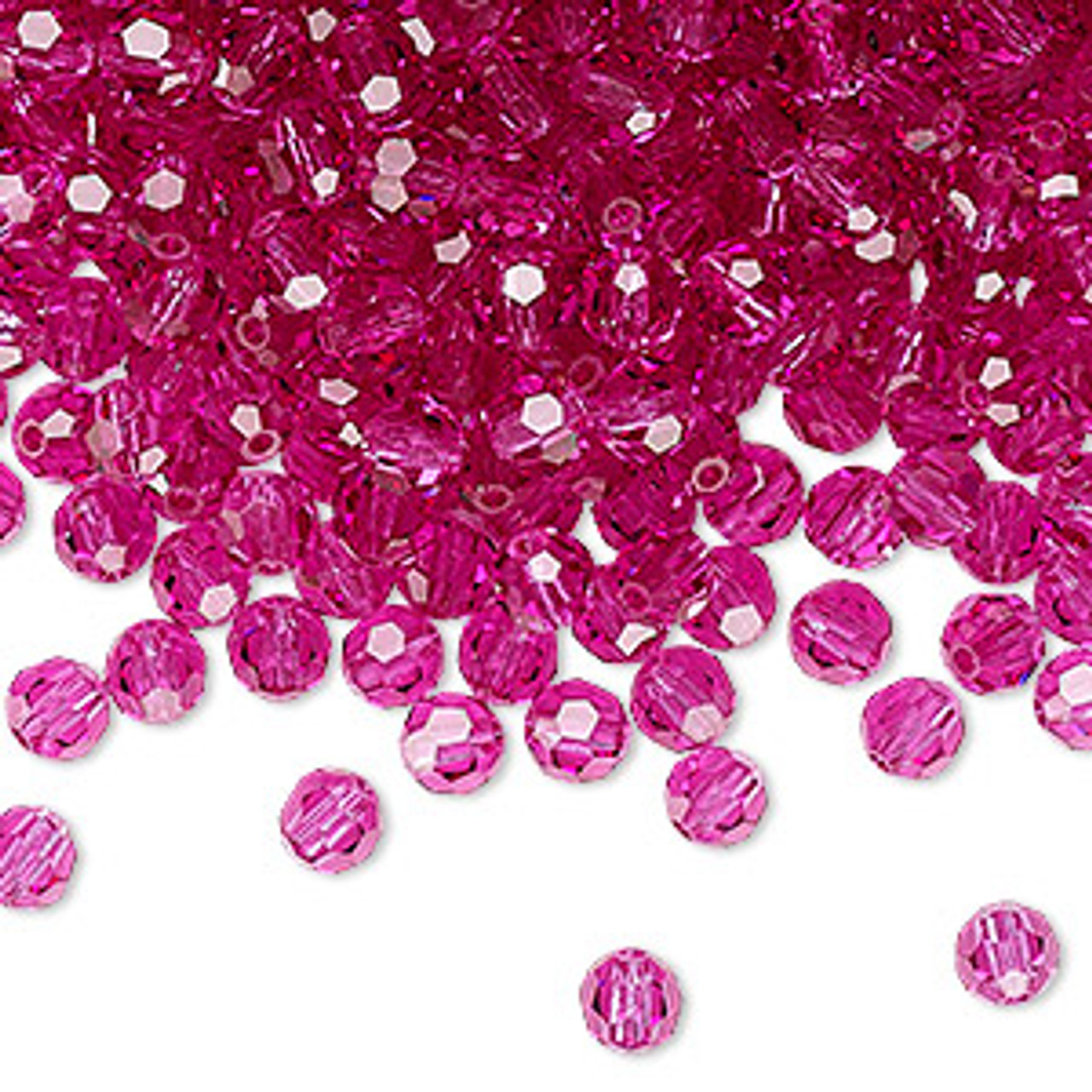 4mm Fuchsia Preciosa Round Crystals (12pk)