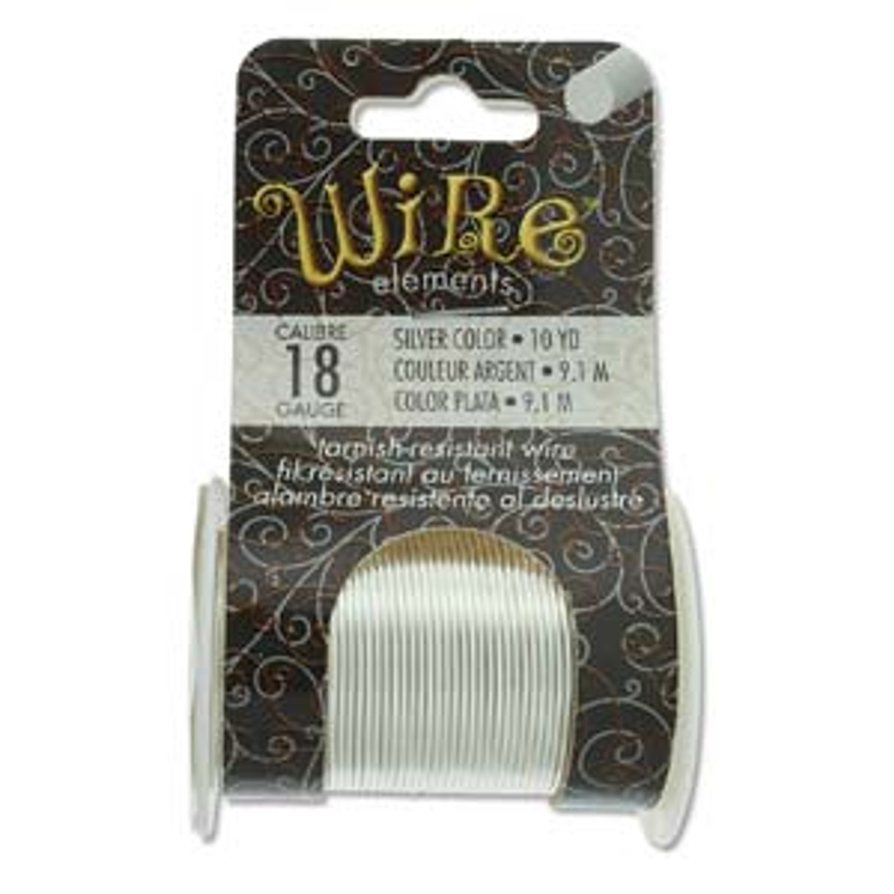 18ga Tarnish Resistant Wire Elements- Silver - 10yds