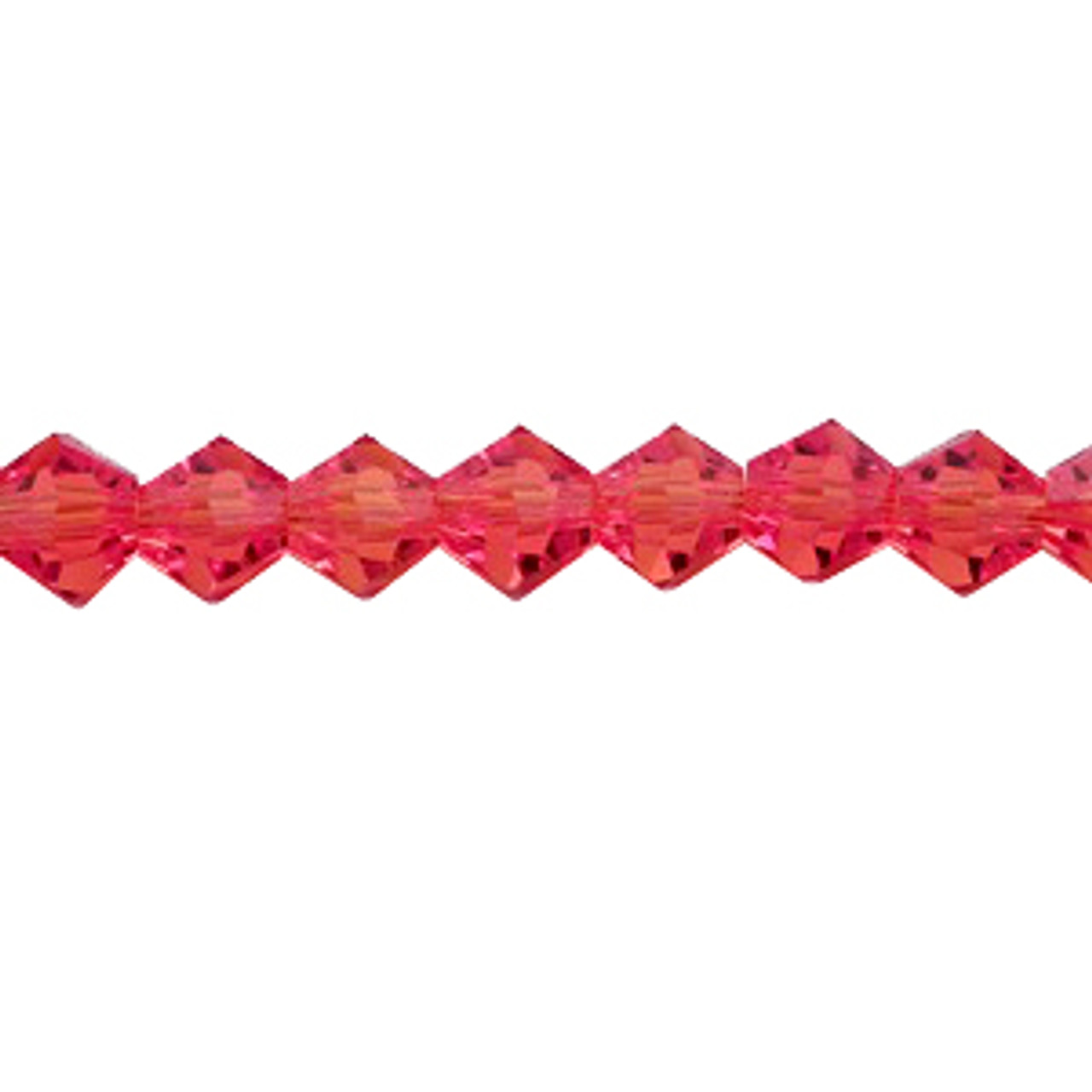 4mm Red Thunder Polish Crystal Bicones  - 144pk - 4BI12