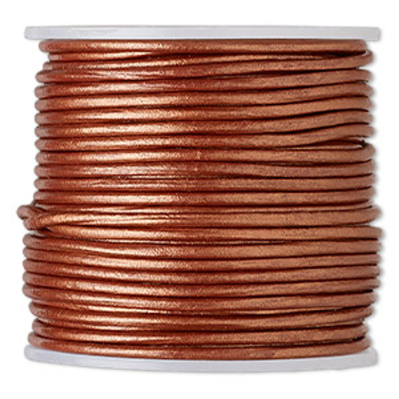 1.5mm Metallic Brick Red Leather Cord - 2yds