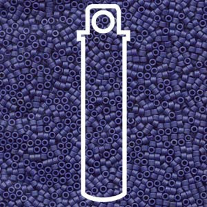 11/0 Matte Metallic Dk Grey Blue Delica Beads (7.2 Grams) DB377