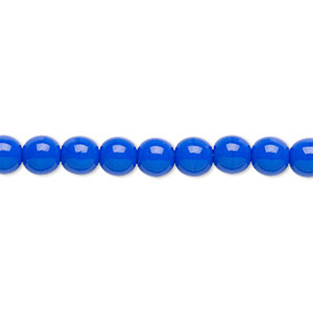 10mm Opaque Blue Druk Beads (6pk)