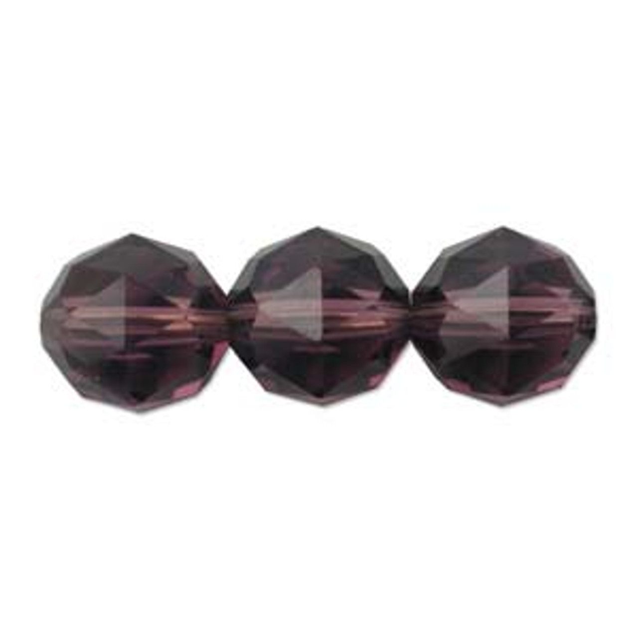 8mm Amethyst Austrian Round (6pk)