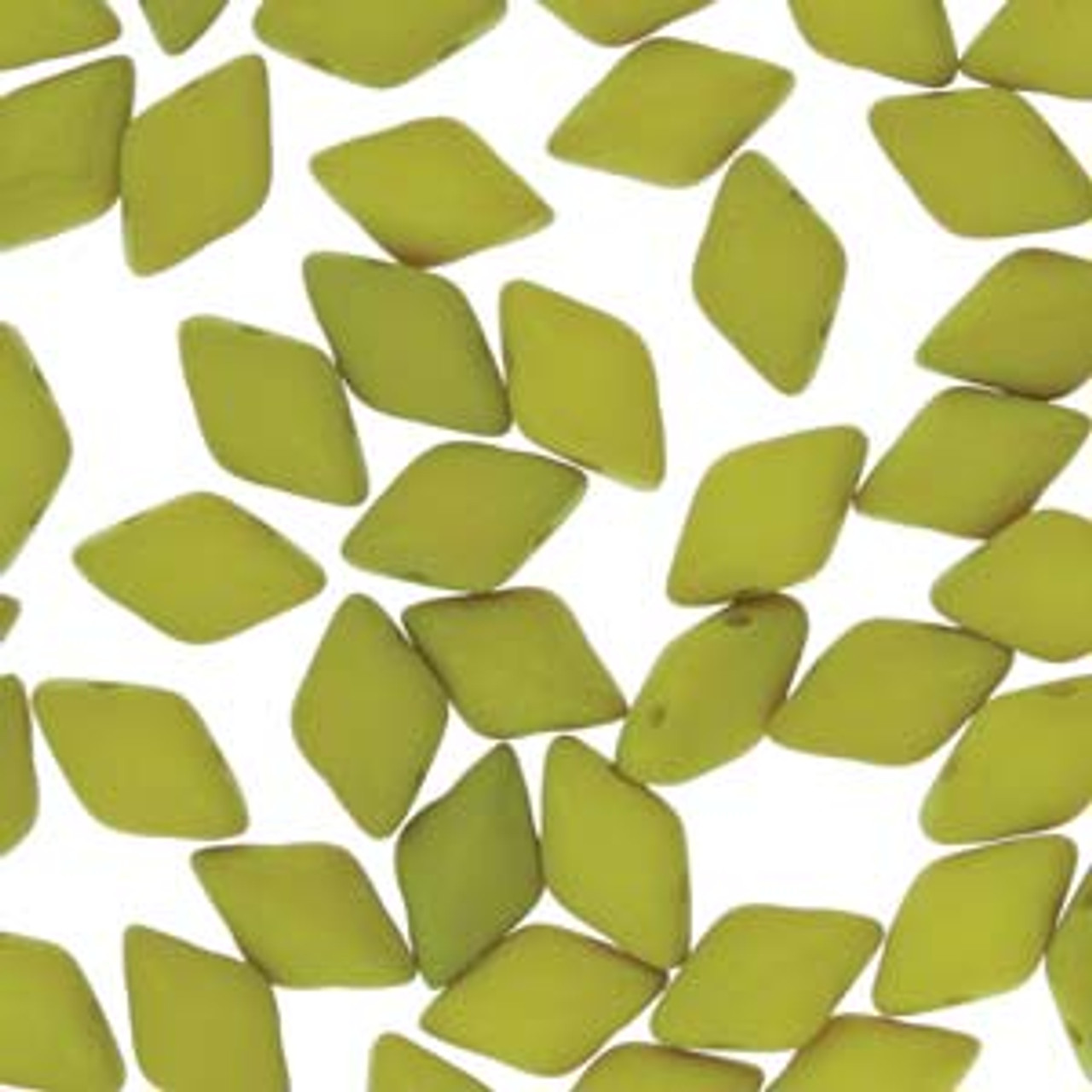 8x5mm Matte Velvet Lemongrass Gemduo Beads (8 Grams Approx 65-68 Beads)