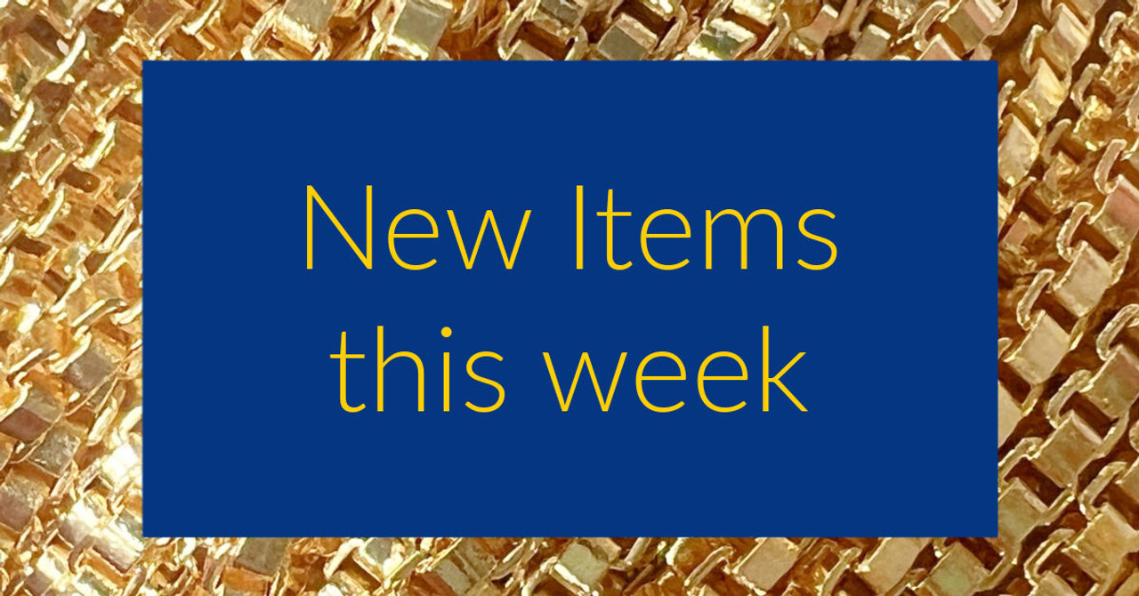 New items this week