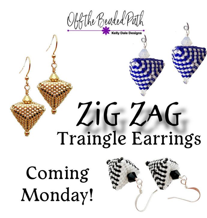 New Project Release: Zig Zag Triangle Earrings